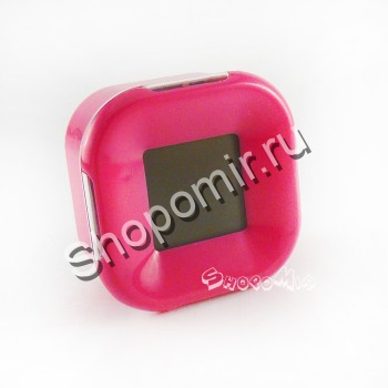 Часы с подсветкой  "Как ни крути" розовые